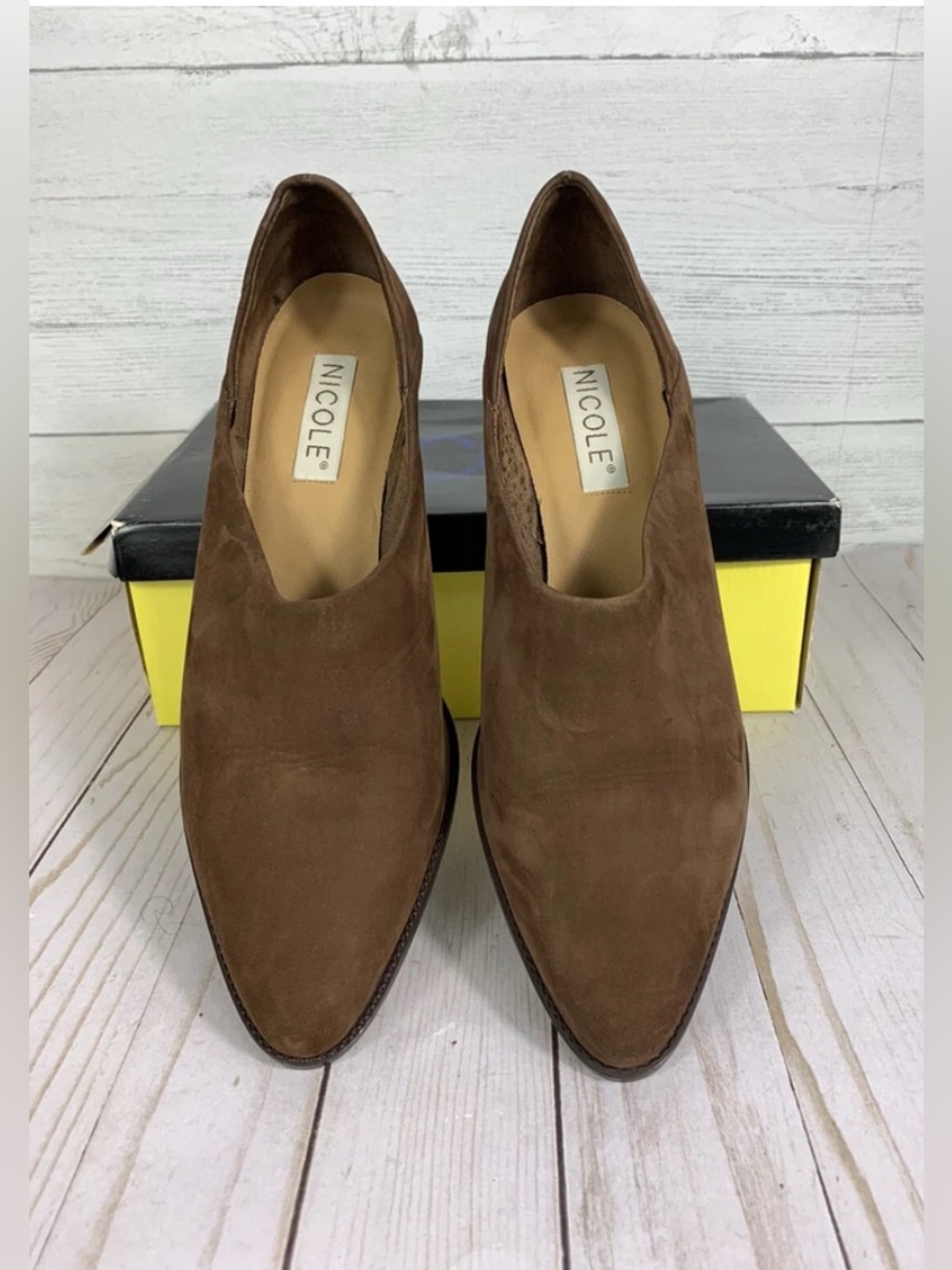 Nicole | Brown Suede Josephine Ankle Bootie size 10 M